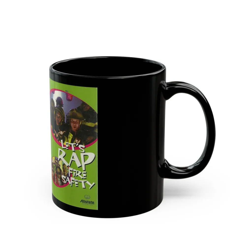 LETS RAP FIRE SAFETY (VHS COVER) - Black Coffee Mug-Go Mug Yourself