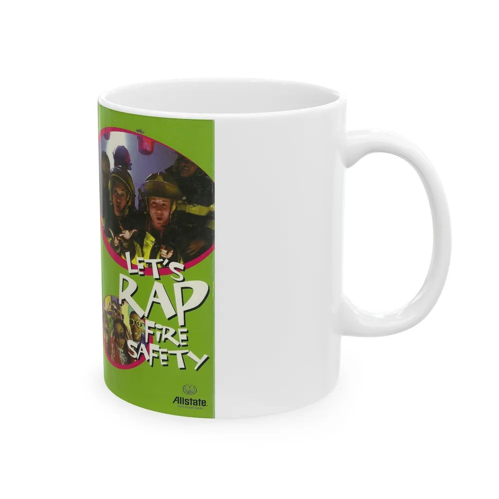 LETS RAP FIRE SAFETY (VHS COVER) - White Coffee Mug-Go Mug Yourself