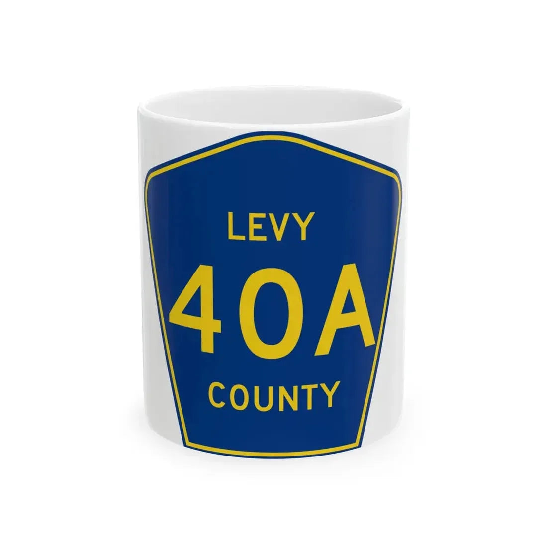 Levy County 40A (Florida) (Road Sign) White Coffee Mug 11oz - Go Mug Yourself