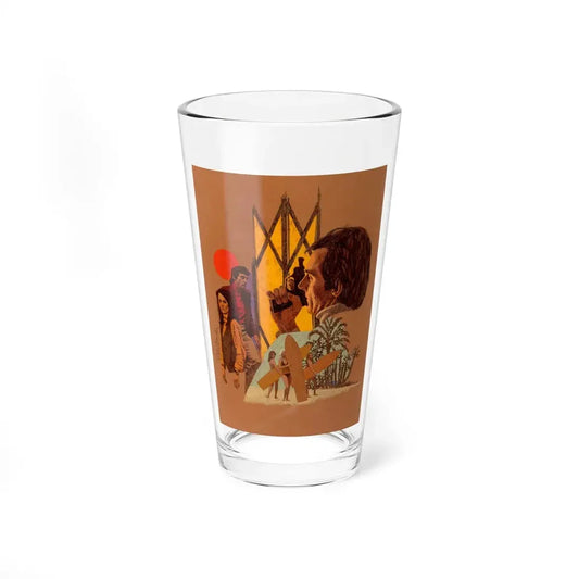 Lew Archer  Zebra Striped Hearse, paperback cover (Bantam Books, 1978) - Pint Glass 16oz 16oz - Go Mug Yourself