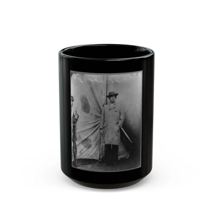 Lewis Payne, Lincoln Conspirator, Full-Length Portrait, Standing In Front Of Tent, Facing Right (U.S. Civil War) Black Coffee Mug-15oz-Go Mug Yourself