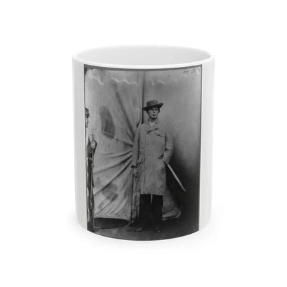 Lewis Payne, Lincoln Conspirator, Full-Length Portrait, Standing In Front Of Tent, Facing Right (U.S. Civil War) White Coffee Mug-11oz-Go Mug Yourself