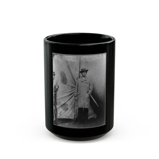 Lewis Payne, Lincoln Conspirator, Full-Length Portrait, Standing In Front Of Tent, Facing Right (U.S. Civil War) Black Coffee Mug 15oz - Go Mug Yourself