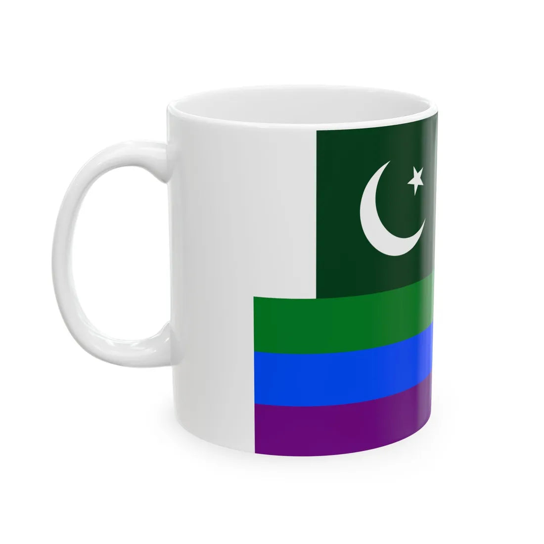 LGBT Ensign of Pakistan (Pakistan) White Coffee Mug - Go Mug Yourself