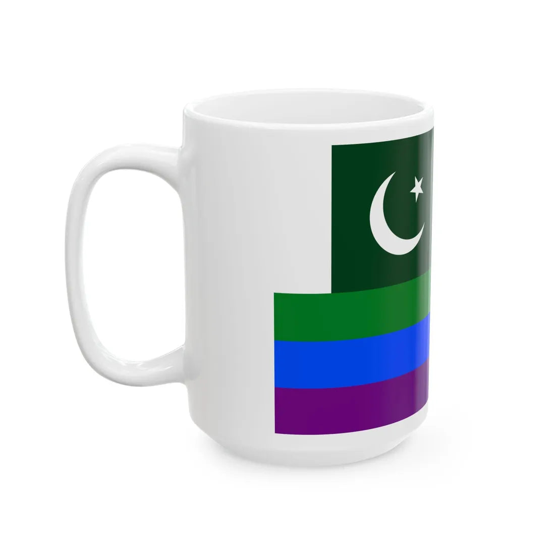LGBT Ensign of Pakistan (Pakistan) White Coffee Mug - Go Mug Yourself