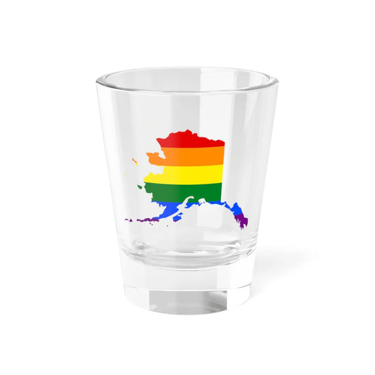 LGBT flag map of Alaska (United States) Shot Glass 1.5oz 1.5oz - Go Mug Yourself