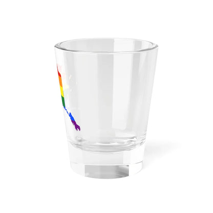 LGBT flag map of Alaska (United States) Shot Glass 1.5oz - Go Mug Yourself