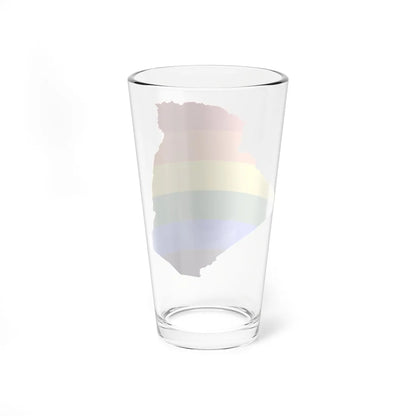 LGBT flag map of Algeria (Algeria) Pint Glass 16oz - Go Mug Yourself