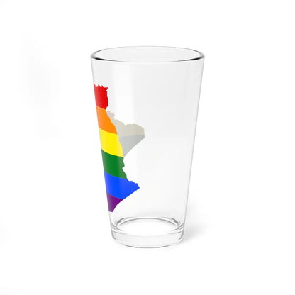LGBT flag map of Algeria (Algeria) Pint Glass 16oz - Go Mug Yourself