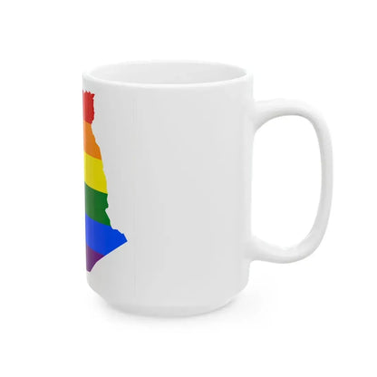 LGBT flag map of Algeria (Algeria) White Coffee Mug - Go Mug Yourself