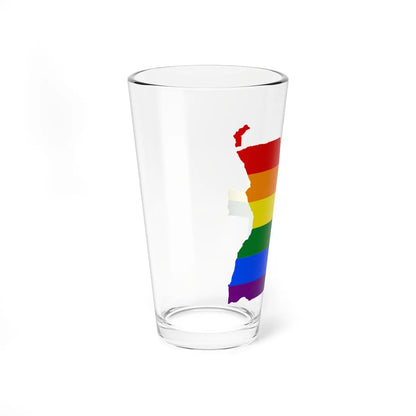 LGBT flag map of Angola (Angola) Pint Glass 16oz - Go Mug Yourself