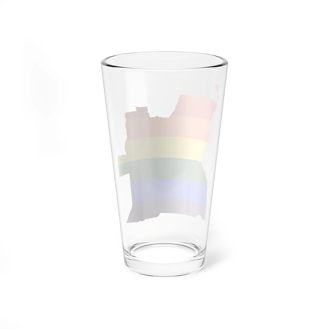 LGBT flag map of Angola (Angola) Pint Glass 16oz - Go Mug Yourself
