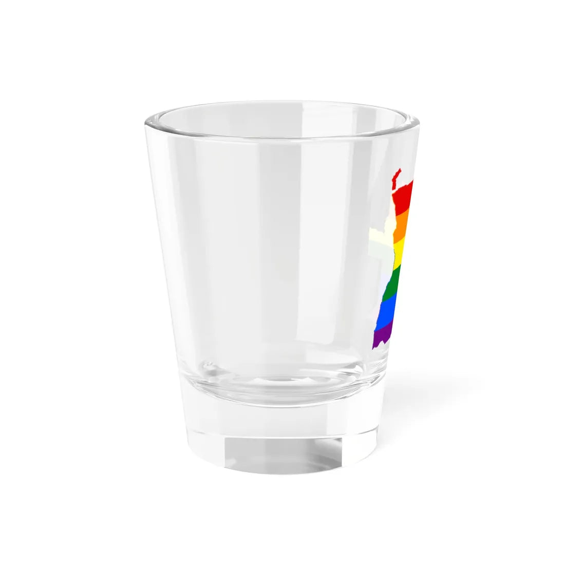 LGBT flag map of Angola (Angola) Shot Glass 1.5oz - Go Mug Yourself