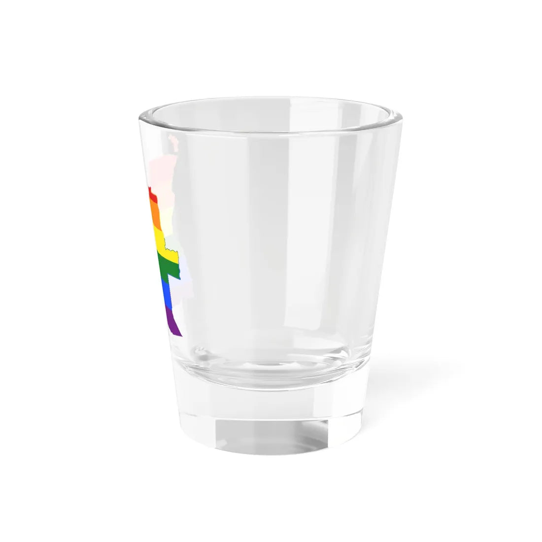 LGBT flag map of Angola (Angola) Shot Glass 1.5oz - Go Mug Yourself