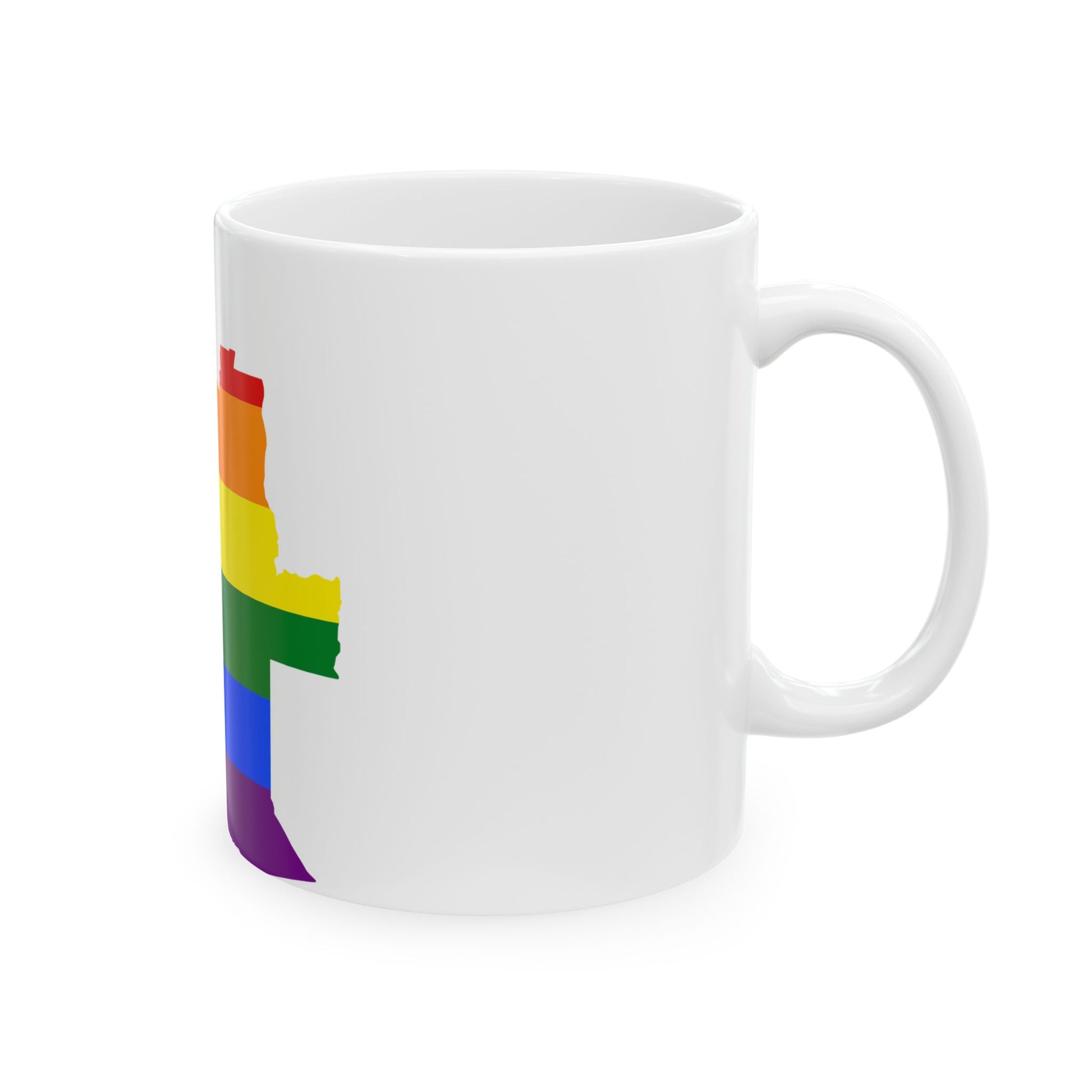 LGBT flag map of Angola (Angola) White Coffee Mug-Go Mug Yourself