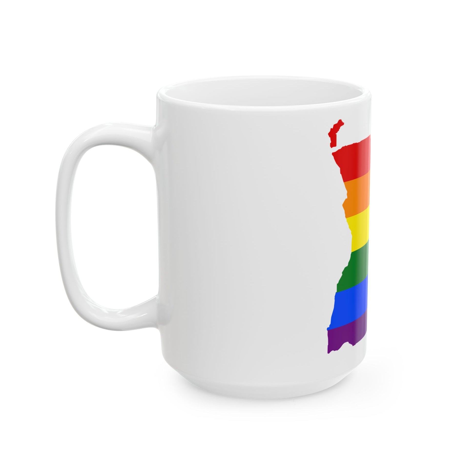 LGBT flag map of Angola (Angola) White Coffee Mug-Go Mug Yourself