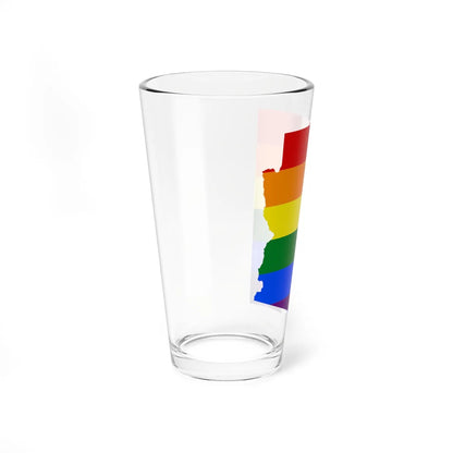 LGBT flag map of Arizona (United States) Pint Glass 16oz - Go Mug Yourself