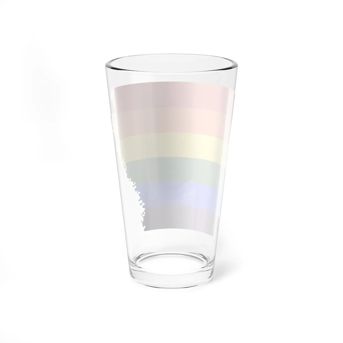 LGBT flag map of Arkansas (United States) Pint Glass 16oz - Go Mug Yourself