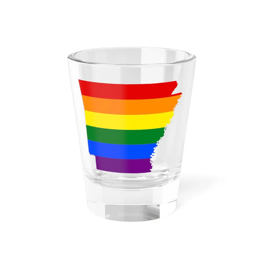 LGBT flag map of Arkansas (United States) Shot Glass 1.5oz 1.5oz - Go Mug Yourself