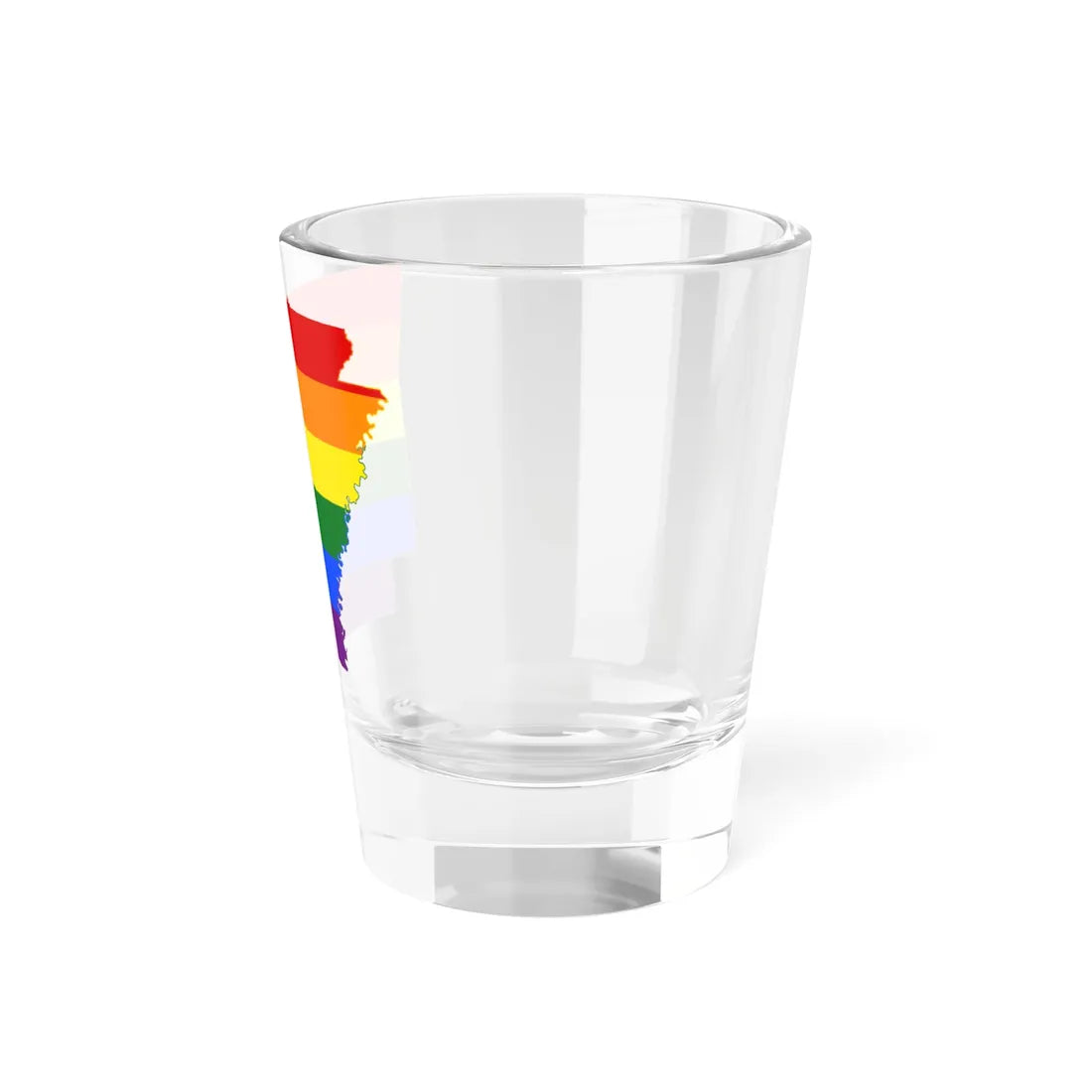 LGBT flag map of Arkansas (United States) Shot Glass 1.5oz - Go Mug Yourself