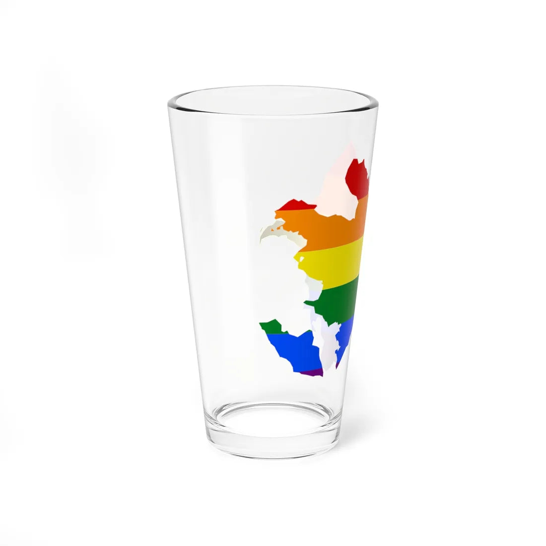 LGBT flag map of Azerbaijan (Azerbaijan) Pint Glass 16oz - Go Mug Yourself