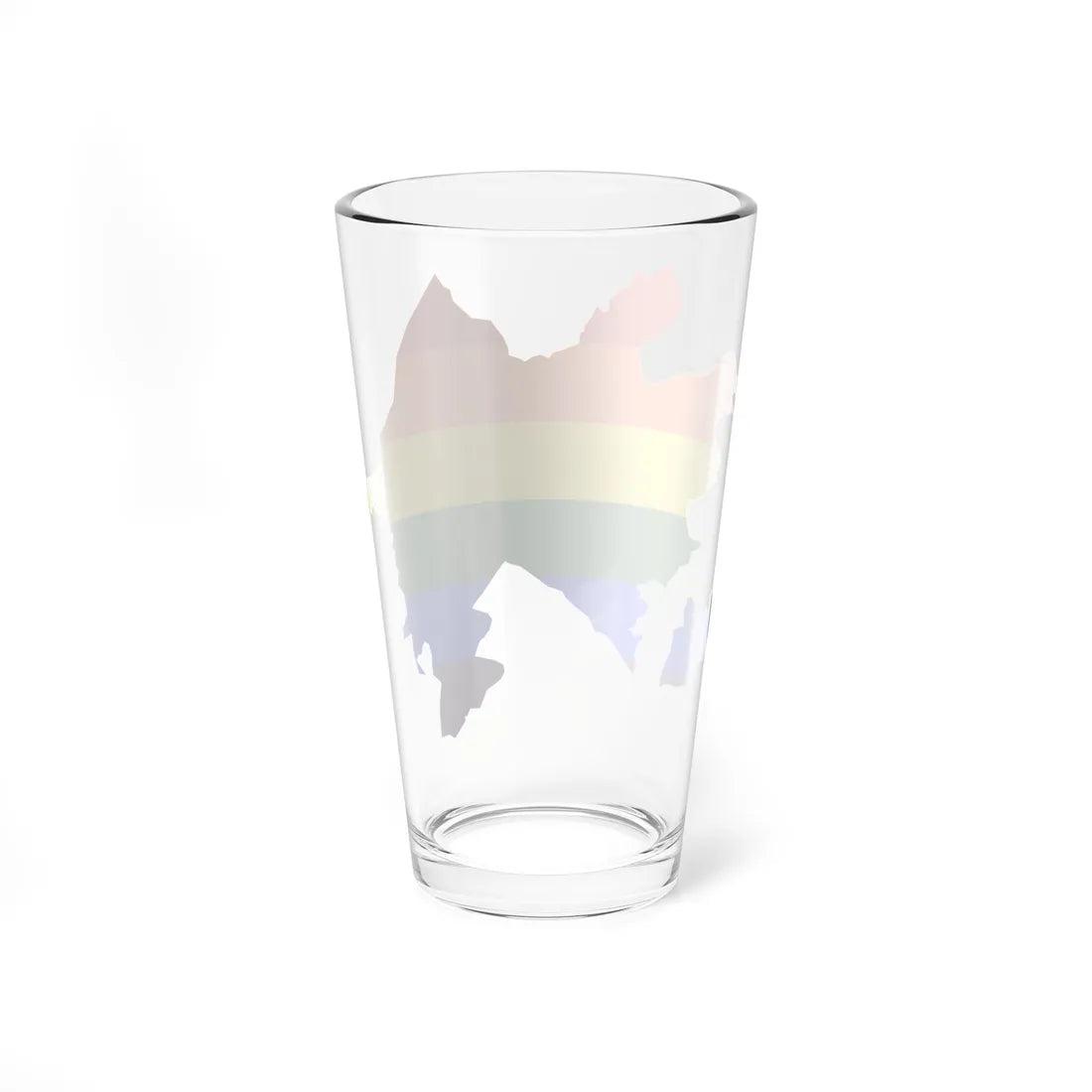 LGBT flag map of Azerbaijan (Azerbaijan) Pint Glass 16oz - Go Mug Yourself