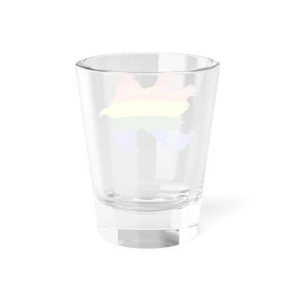 LGBT flag map of Azerbaijan (Azerbaijan) Shot Glass 1.5oz - Go Mug Yourself