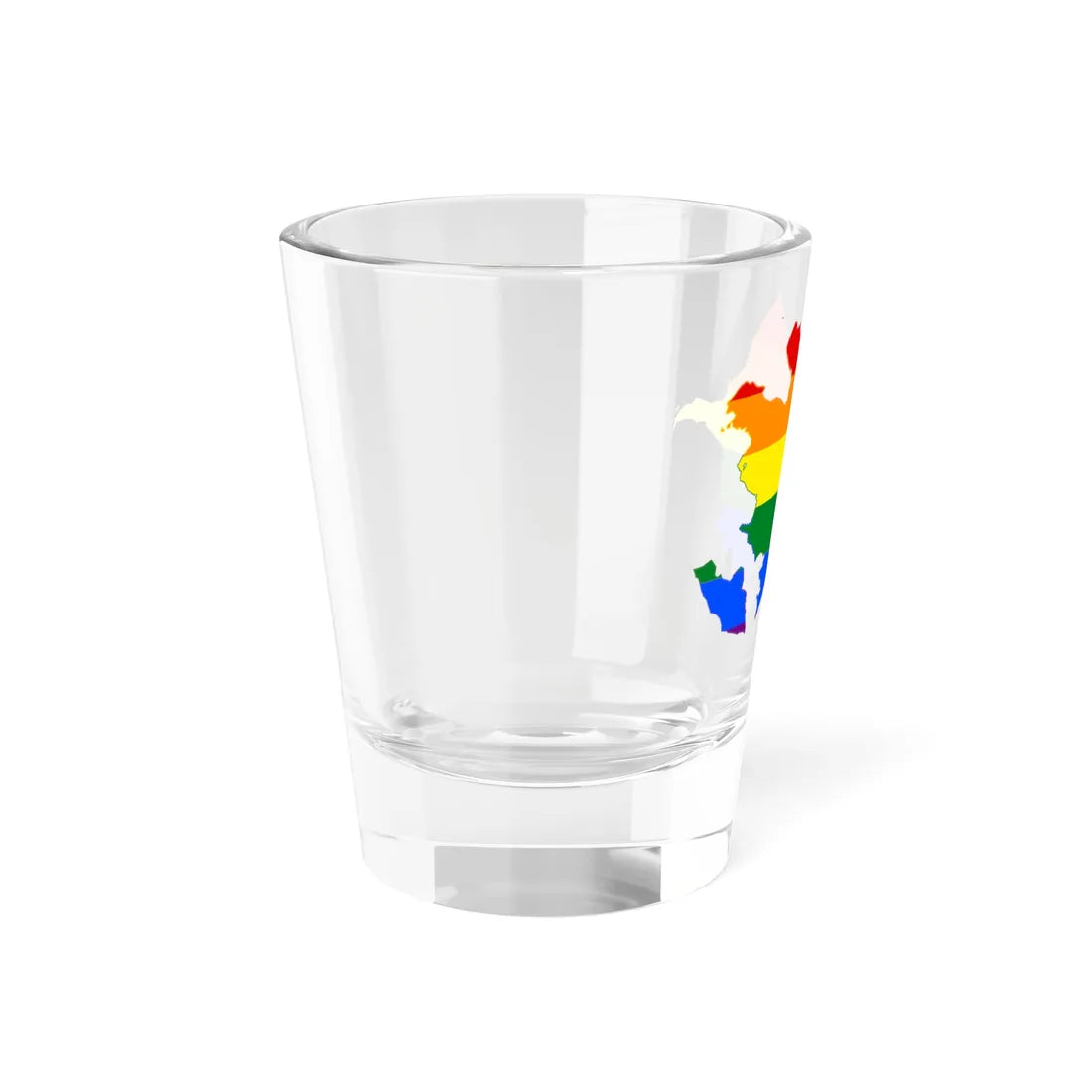 LGBT flag map of Azerbaijan (Azerbaijan) Shot Glass 1.5oz - Go Mug Yourself