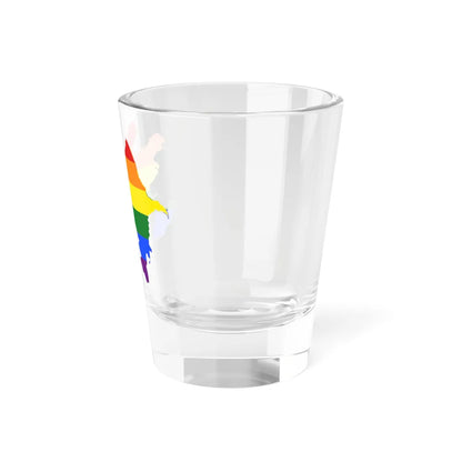 LGBT flag map of Azerbaijan (Azerbaijan) Shot Glass 1.5oz - Go Mug Yourself