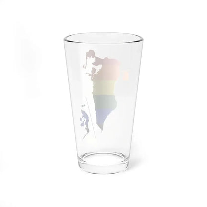 LGBT flag map of Bahrain (Bahrain) Pint Glass 16oz - Go Mug Yourself