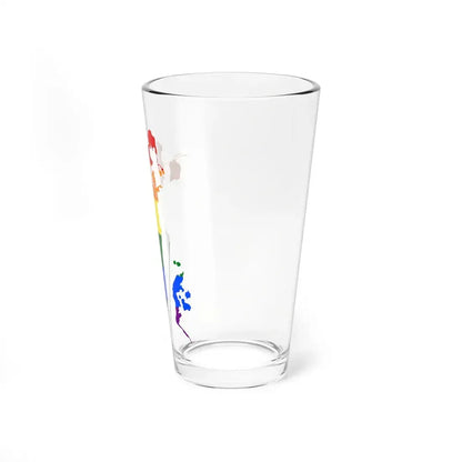 LGBT flag map of Bahrain (Bahrain) Pint Glass 16oz - Go Mug Yourself