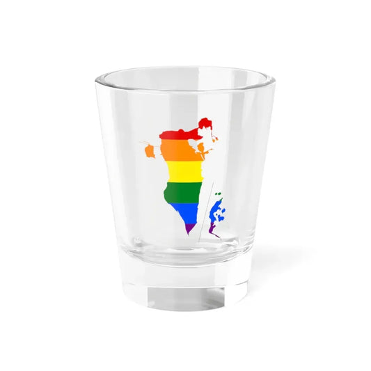 LGBT flag map of Bahrain (Bahrain) Shot Glass 1.5oz 1.5oz - Go Mug Yourself