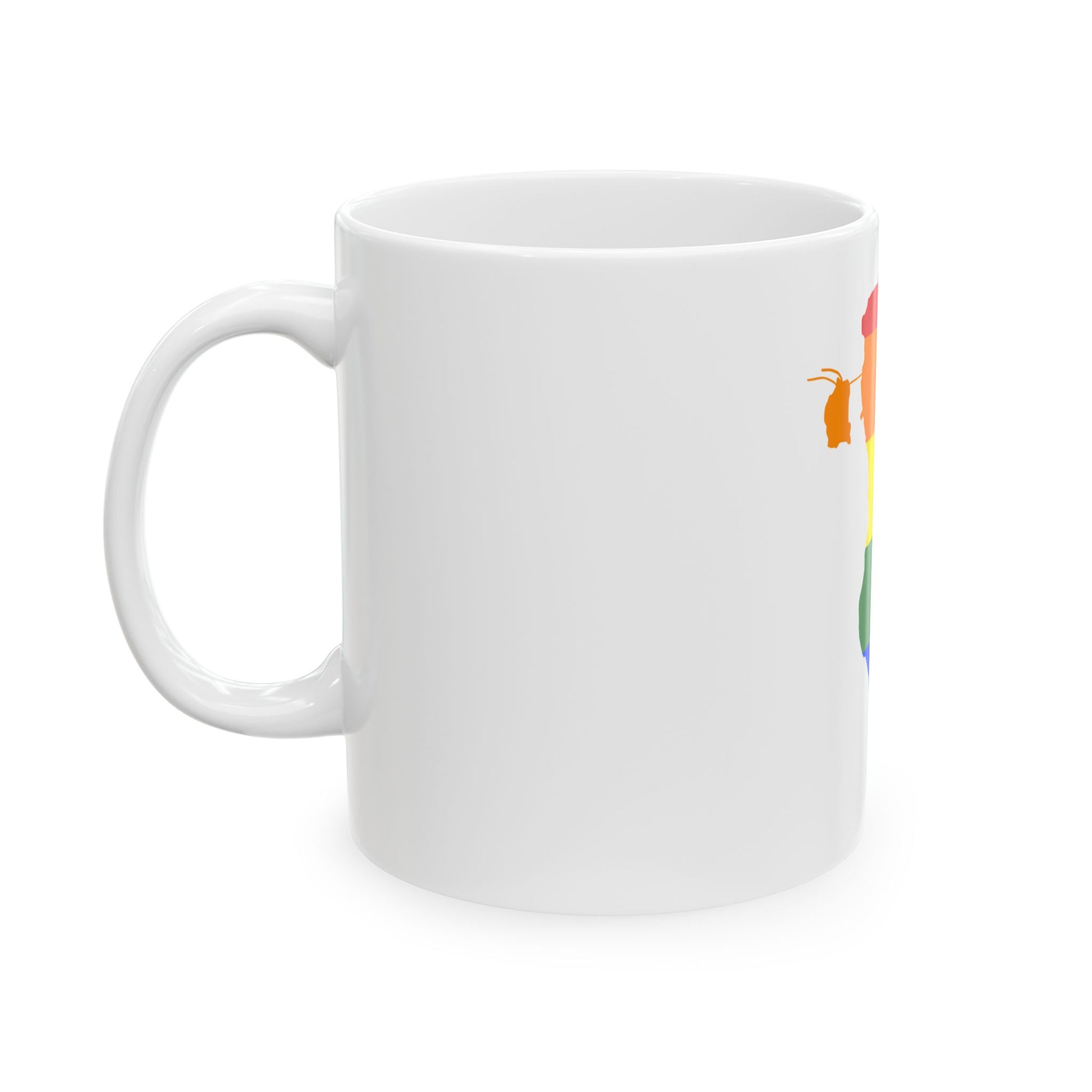 LGBT flag map of Bahrain (Bahrain) White Coffee Mug-Go Mug Yourself