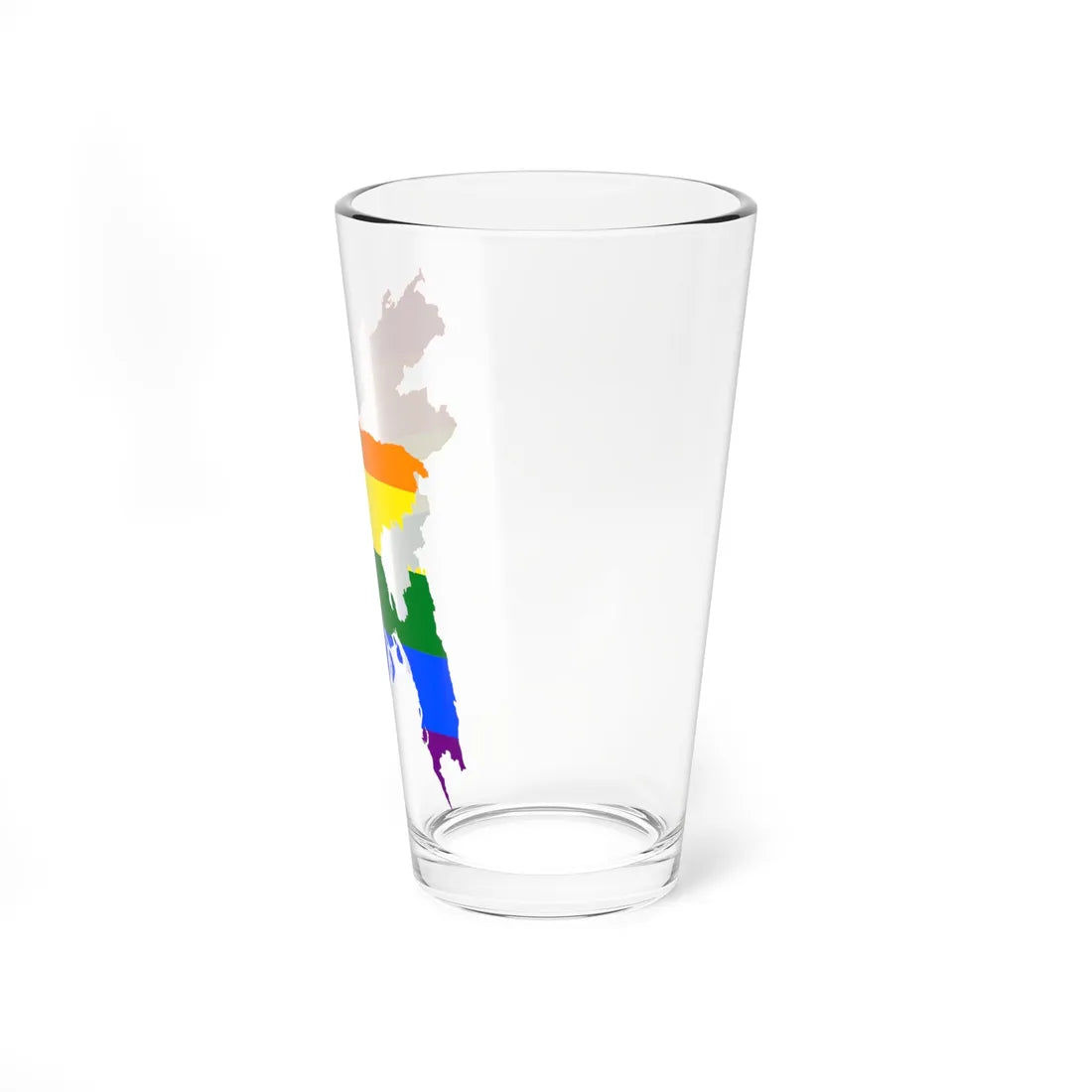 LGBT flag map of Bangladesh (Bangladesh) Pint Glass 16oz - Go Mug Yourself