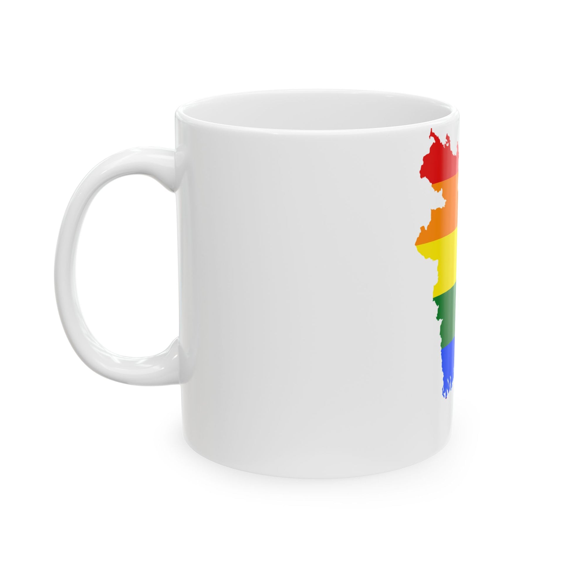 LGBT flag map of Bangladesh (Bangladesh) White Coffee Mug-Go Mug Yourself