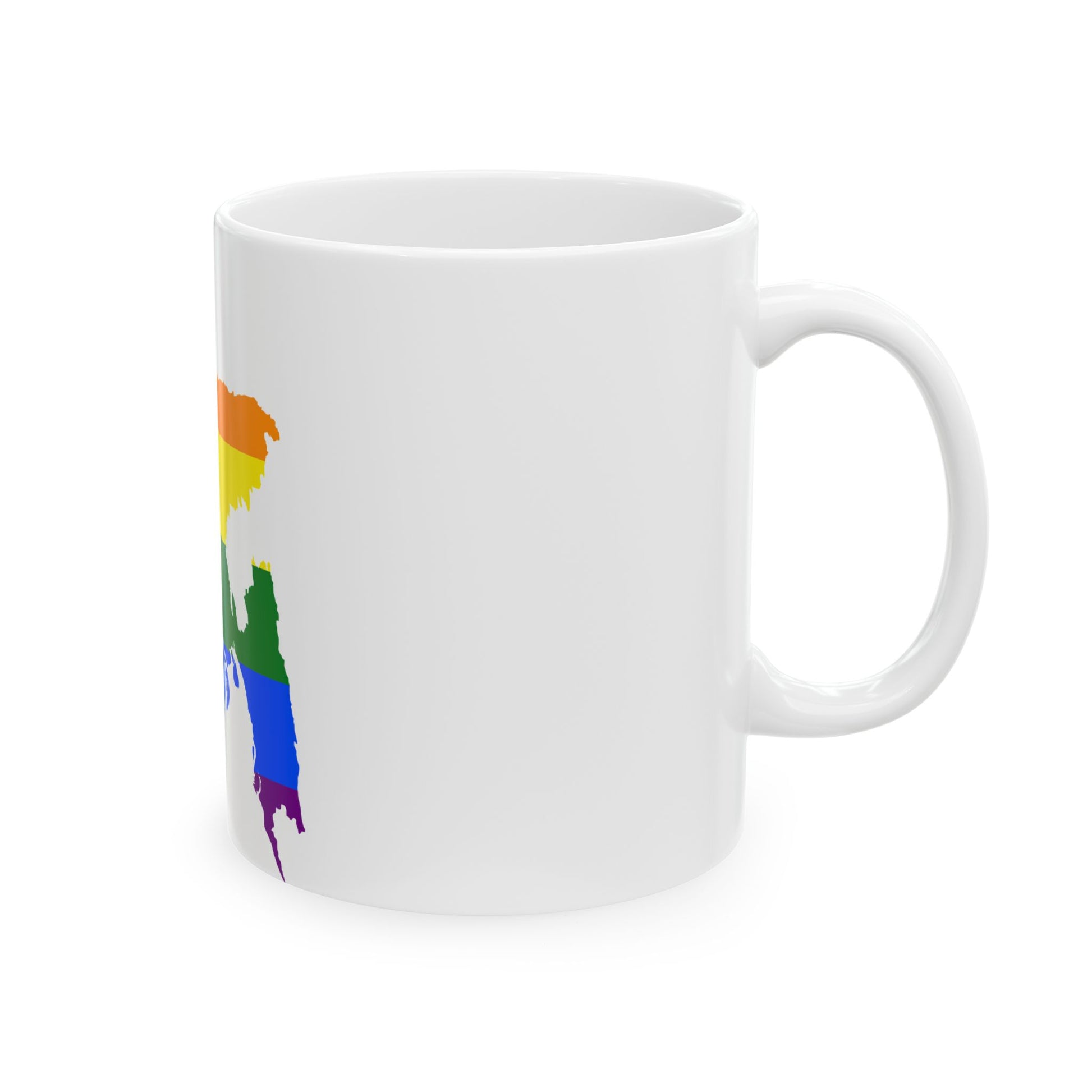 LGBT flag map of Bangladesh (Bangladesh) White Coffee Mug-Go Mug Yourself