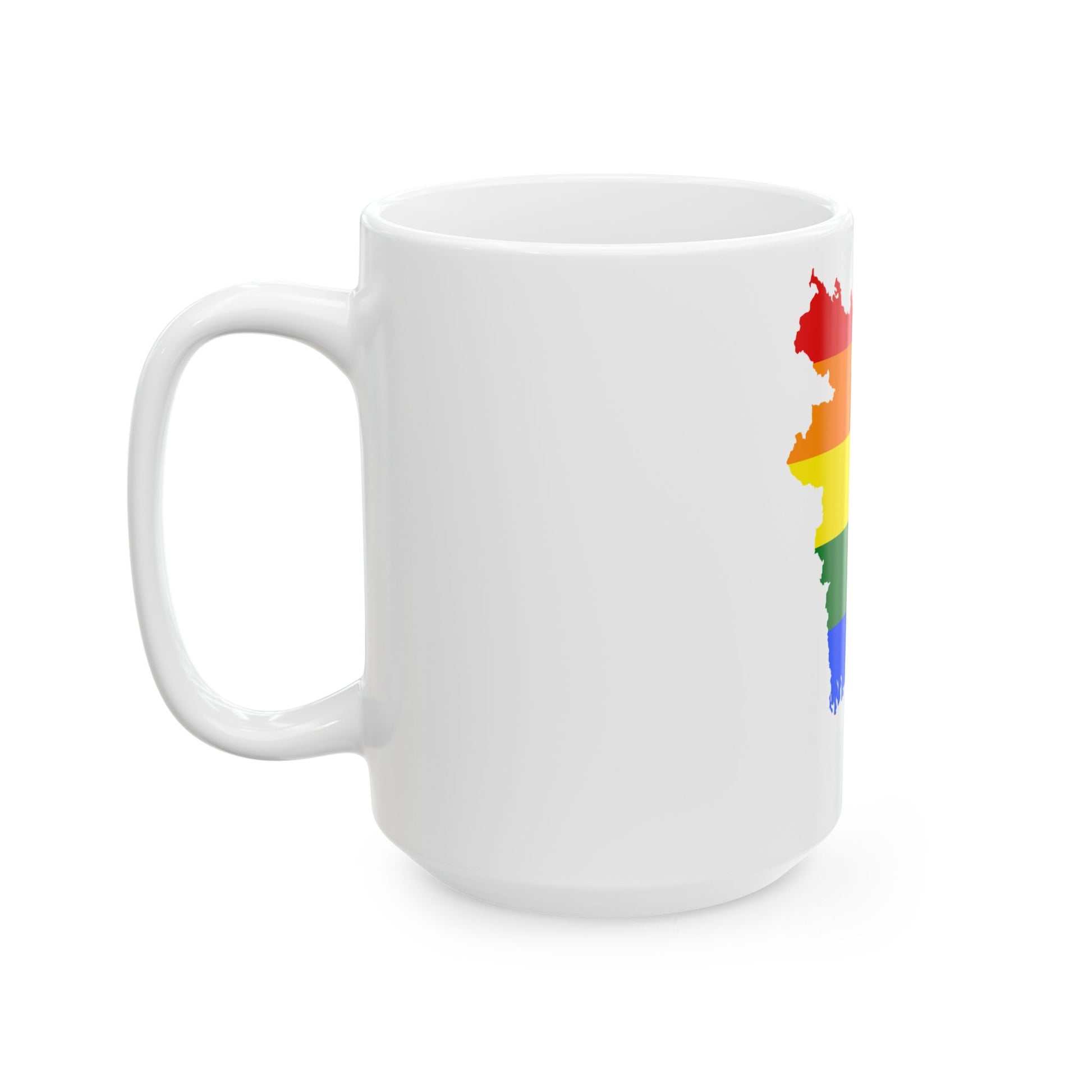 LGBT flag map of Bangladesh (Bangladesh) White Coffee Mug-Go Mug Yourself