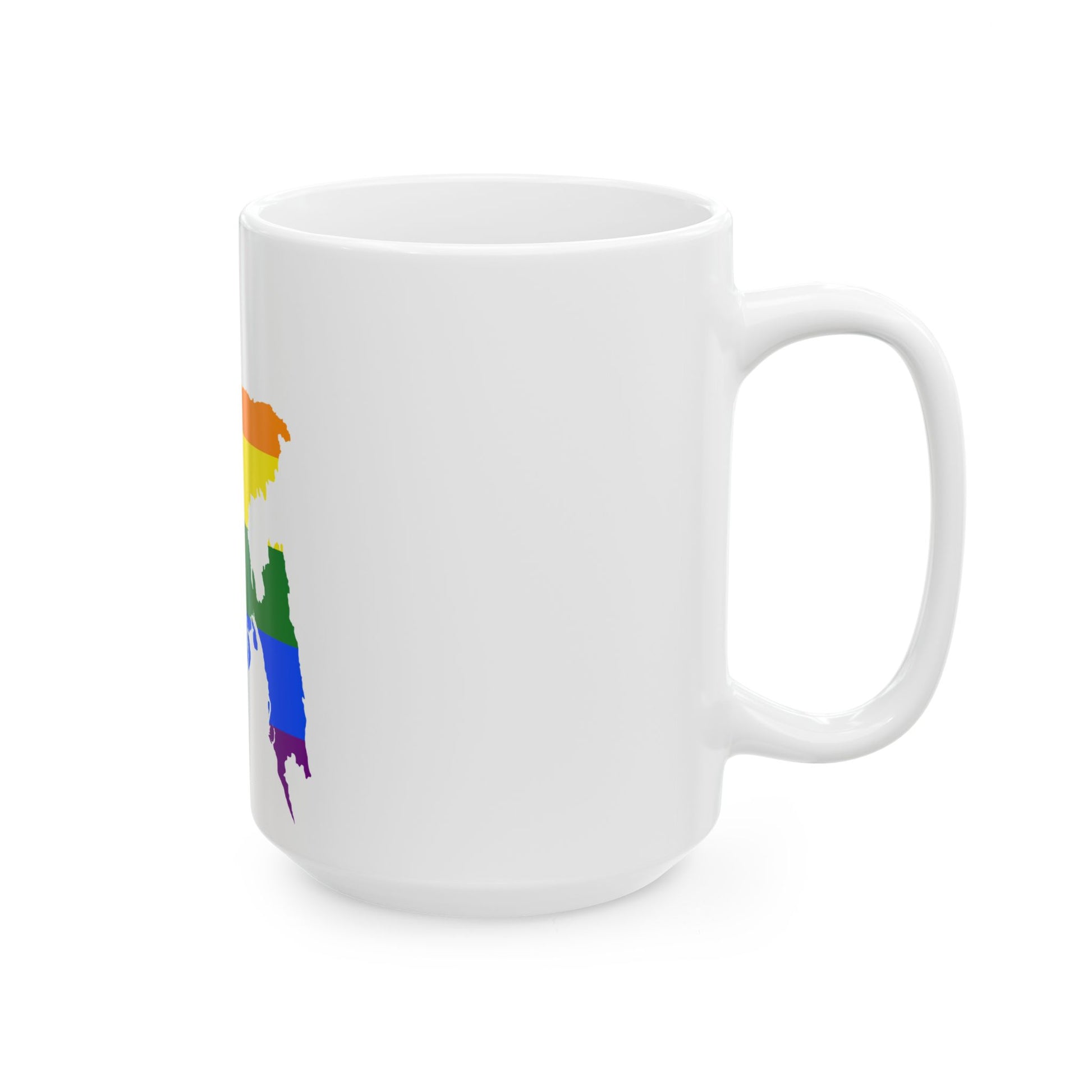 LGBT flag map of Bangladesh (Bangladesh) White Coffee Mug-Go Mug Yourself