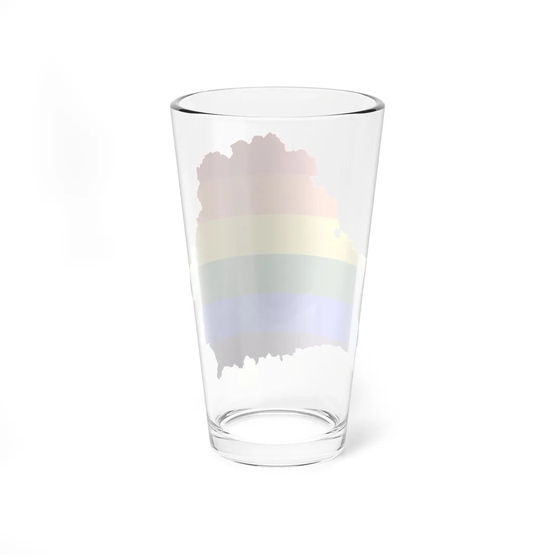 LGBT flag map of Belarus (Belarus) Pint Glass 16oz - Go Mug Yourself
