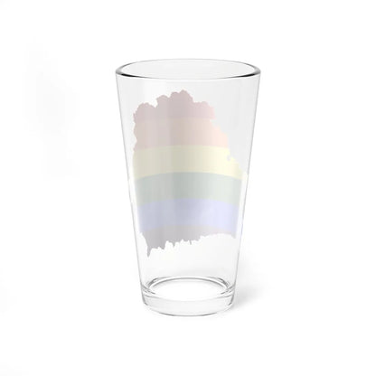 LGBT flag map of Belarus (Belarus) Pint Glass 16oz - Go Mug Yourself