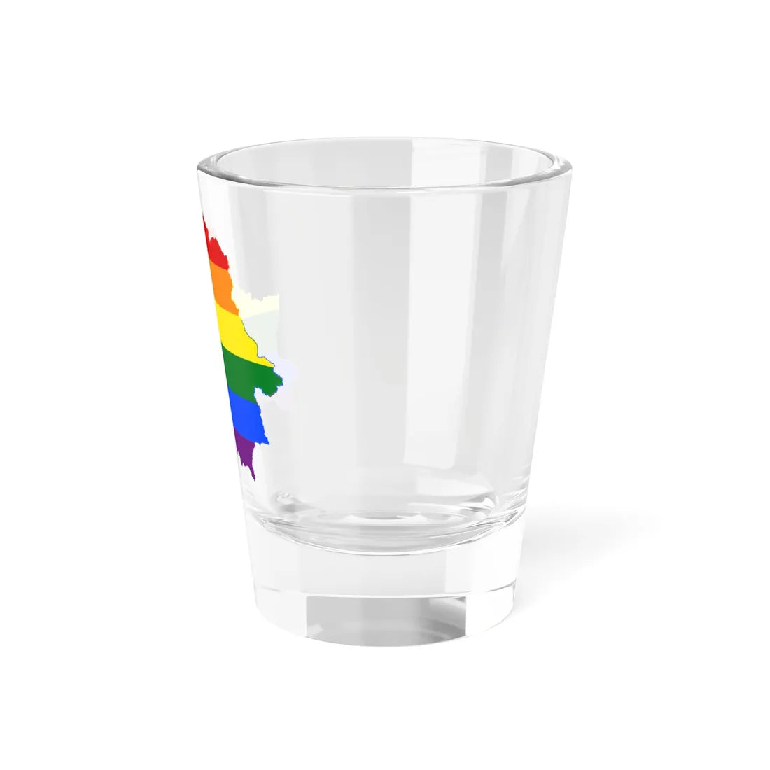 LGBT flag map of Belarus (Belarus) Shot Glass 1.5oz - Go Mug Yourself