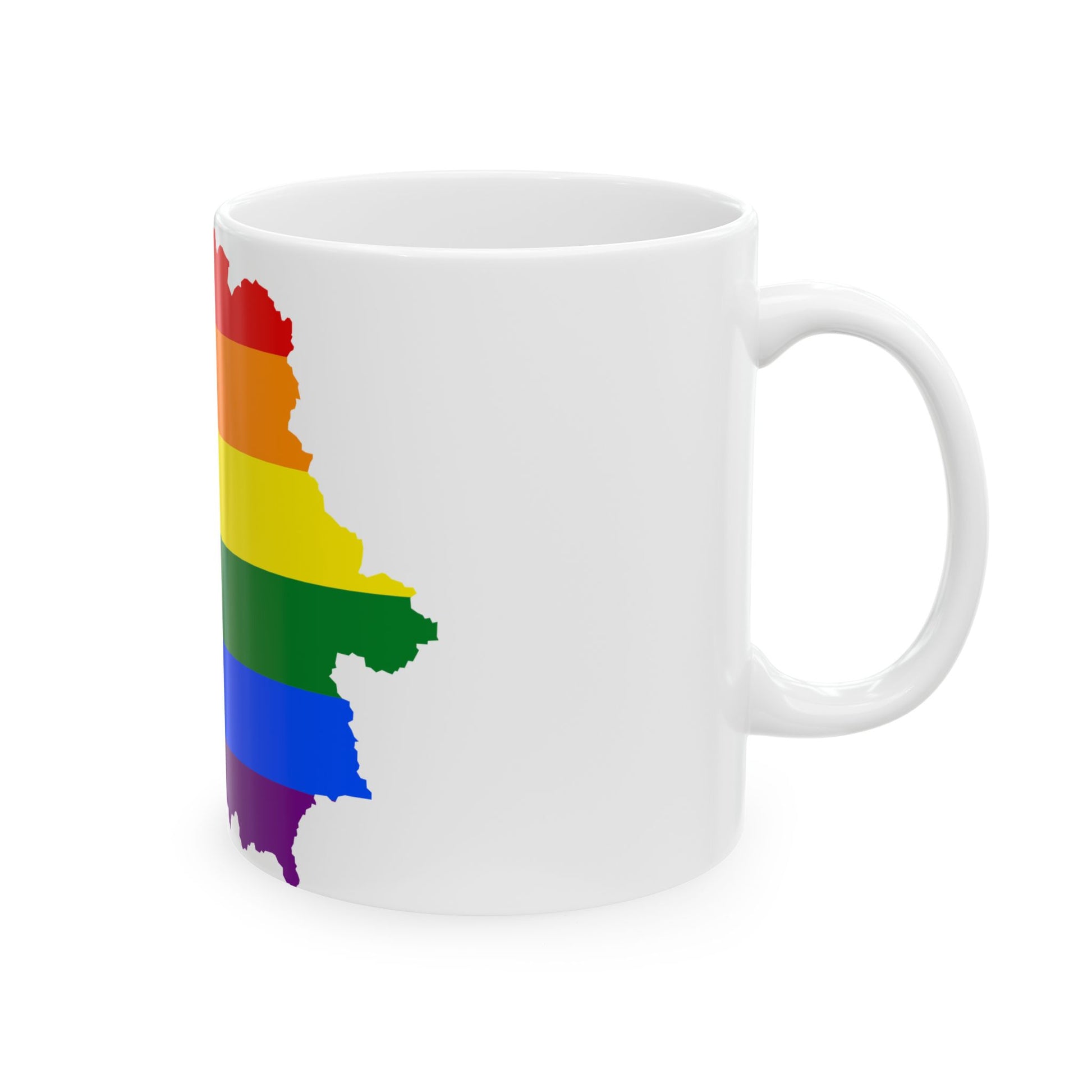 LGBT flag map of Belarus (Belarus) White Coffee Mug-Go Mug Yourself