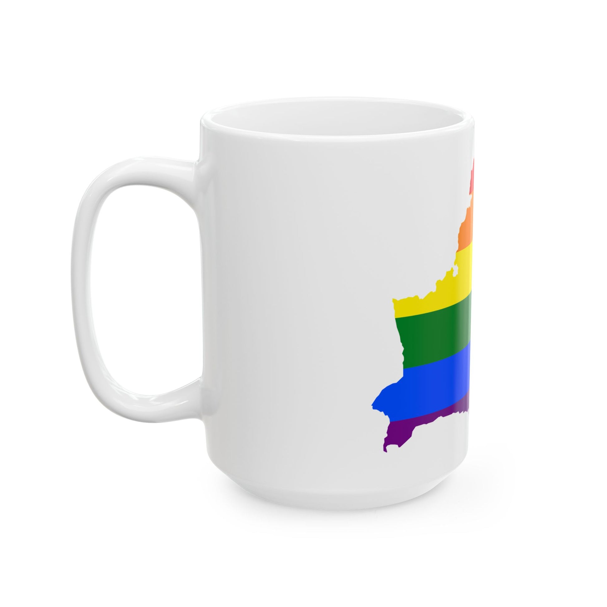 LGBT flag map of Belarus (Belarus) White Coffee Mug-Go Mug Yourself