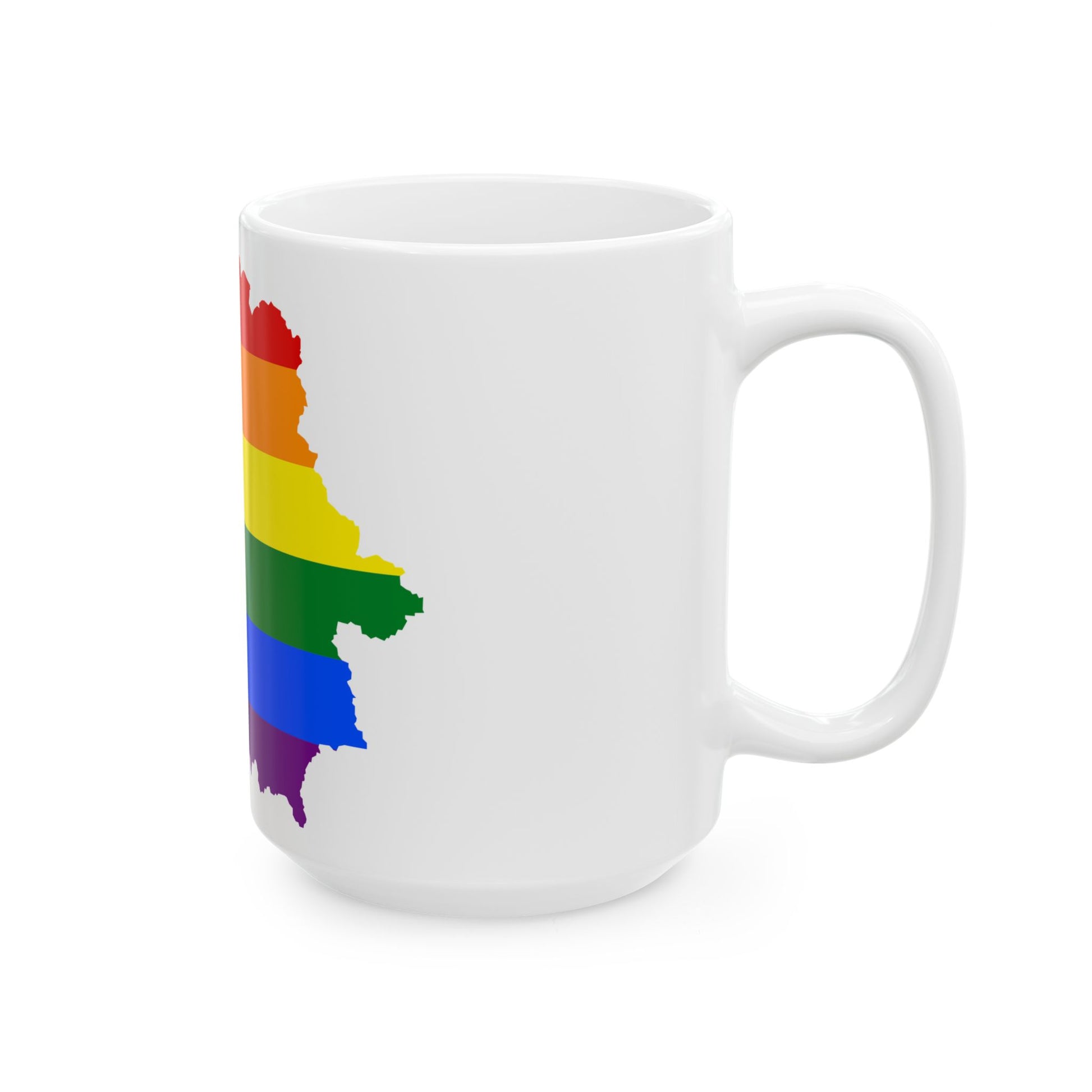 LGBT flag map of Belarus (Belarus) White Coffee Mug-Go Mug Yourself