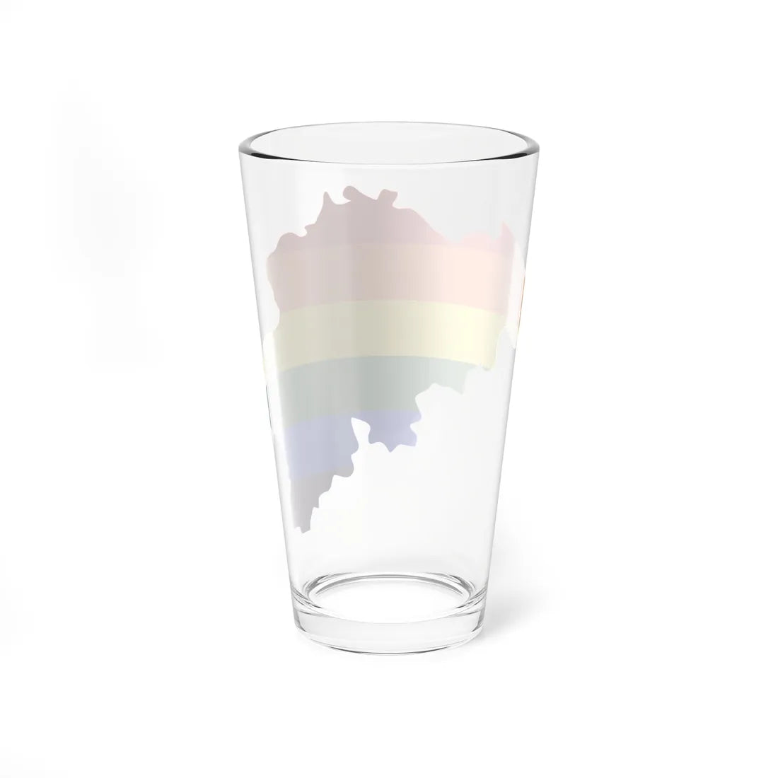 LGBT flag map of Belgium (Belgium) Pint Glass 16oz - Go Mug Yourself
