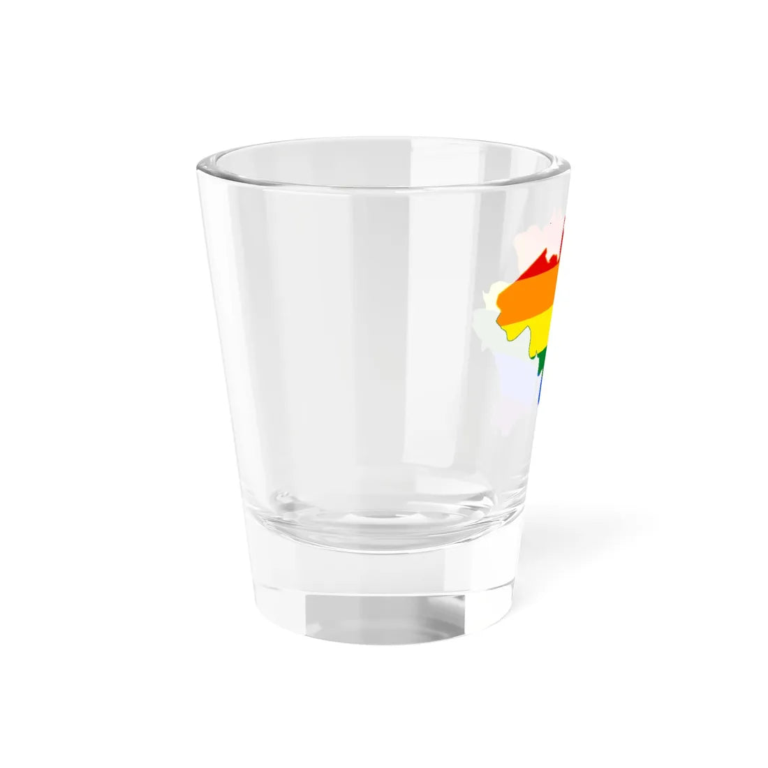 LGBT flag map of Belgium (Belgium) Shot Glass 1.5oz - Go Mug Yourself
