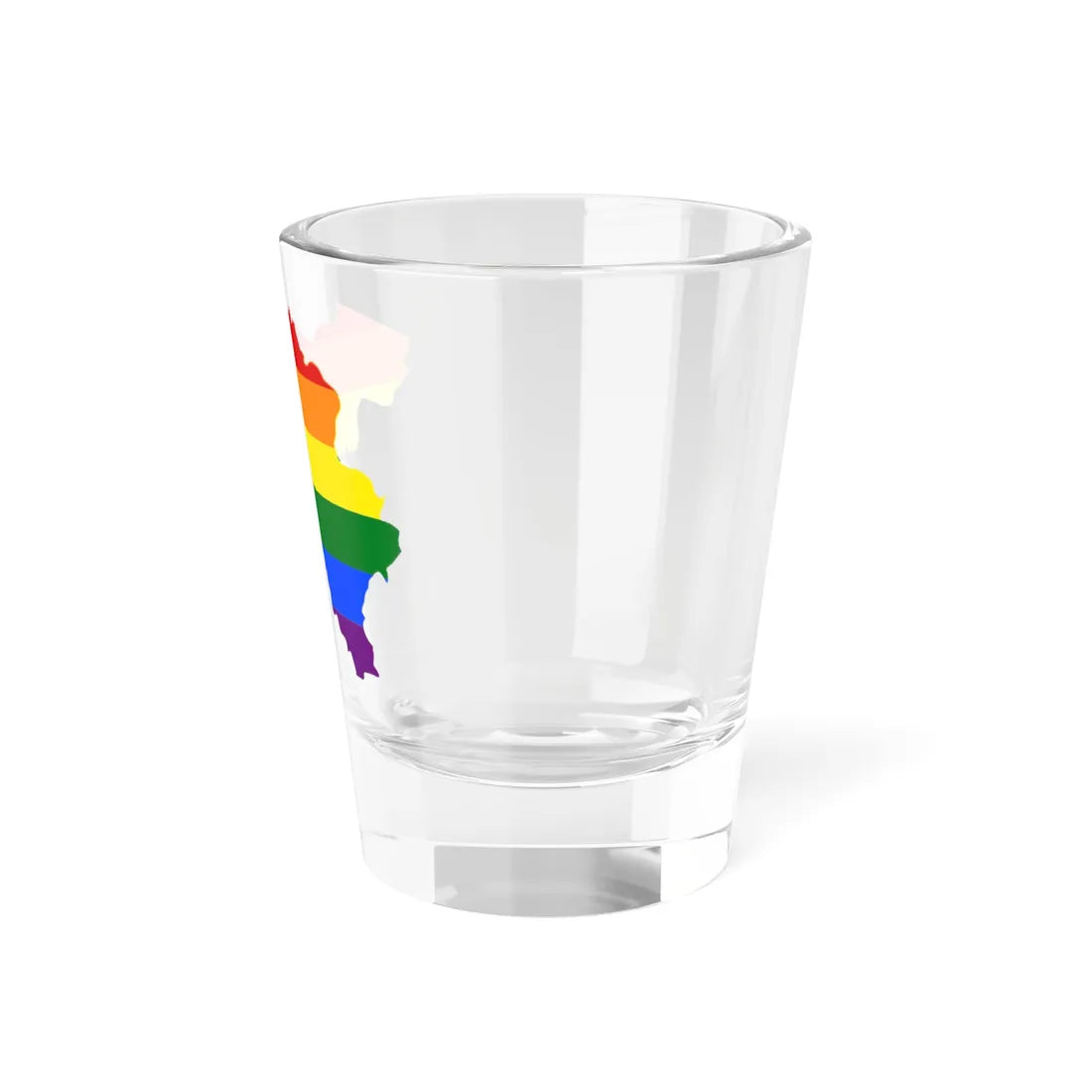 LGBT flag map of Belgium (Belgium) Shot Glass 1.5oz - Go Mug Yourself