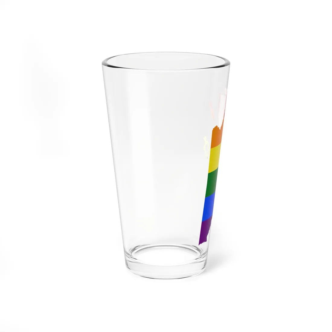 LGBT flag map of Belize (Belize) Pint Glass 16oz - Go Mug Yourself