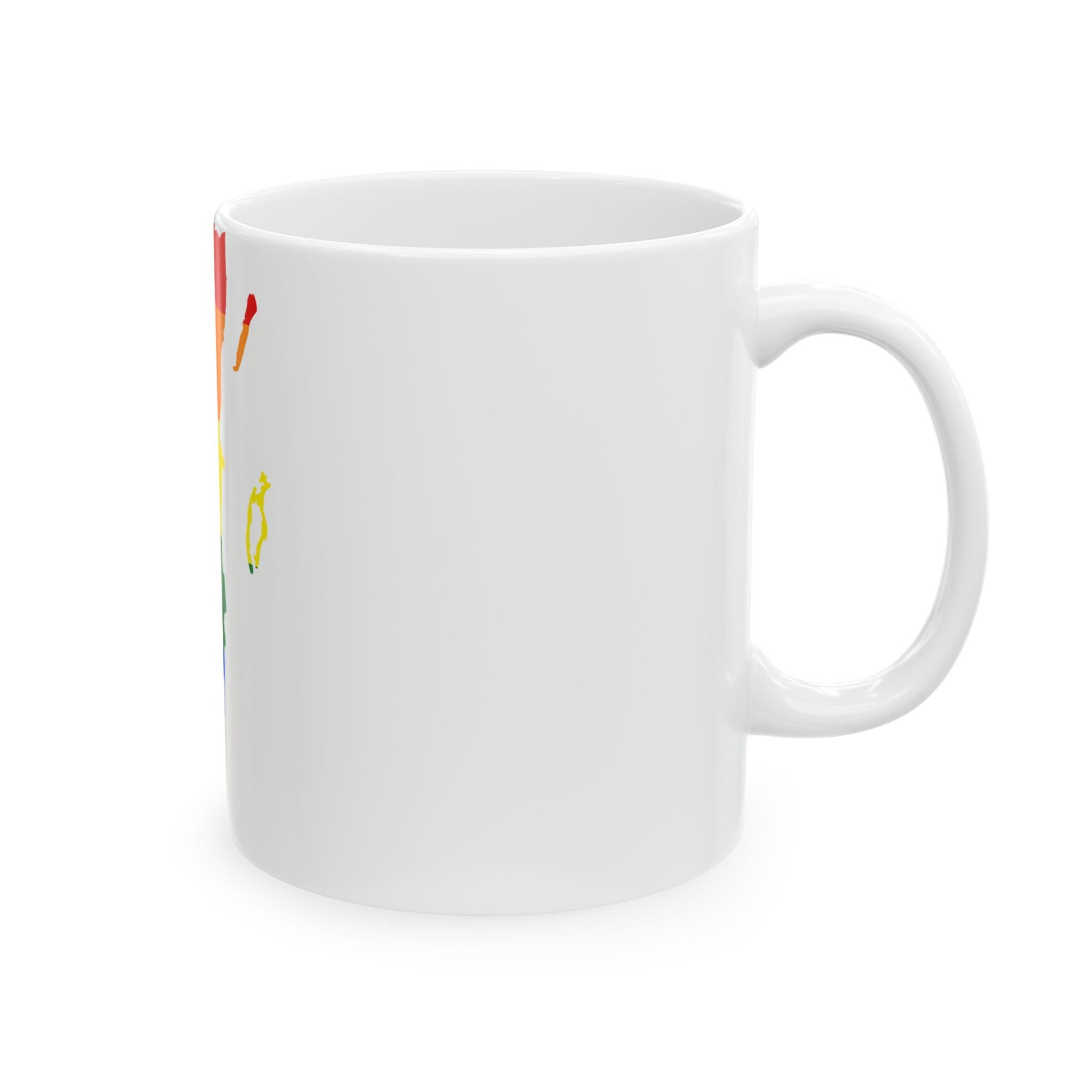 LGBT flag map of Belize (Belize) White Coffee Mug-Go Mug Yourself