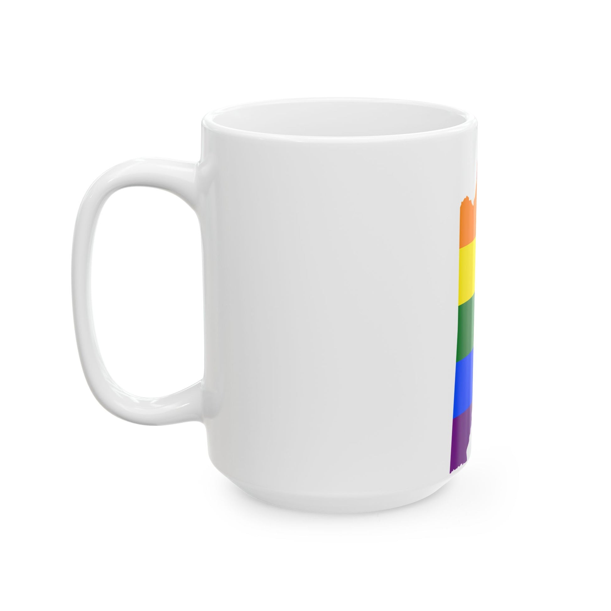 LGBT flag map of Belize (Belize) White Coffee Mug-Go Mug Yourself